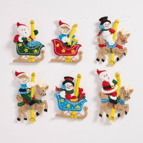 (image for) Santa and Carousel Felt Stocking Kit